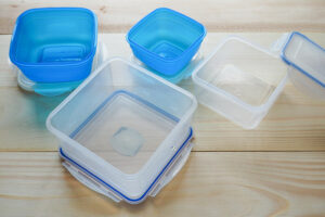 Frozen dinner trays, plastic storage containers and plastic food wrap can be toxic to your home.